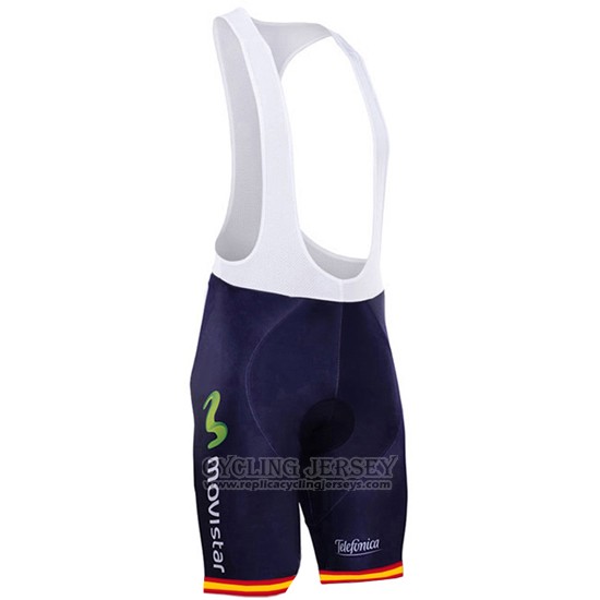 2017 Cycling Jersey Movistar Champion Spain Short Sleeve and Bib Short
